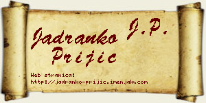 Jadranko Prijić vizit kartica